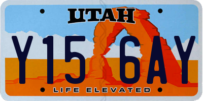 UT license plate Y156AY