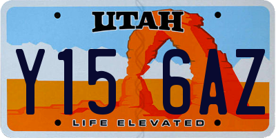 UT license plate Y156AZ