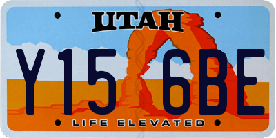 UT license plate Y156BE