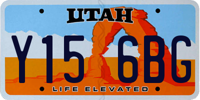 UT license plate Y156BG