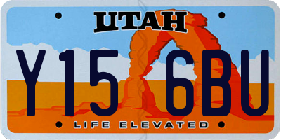 UT license plate Y156BU