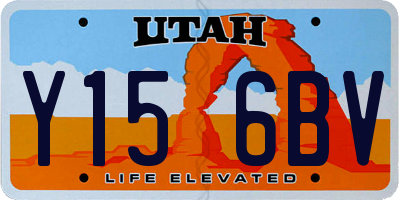 UT license plate Y156BV