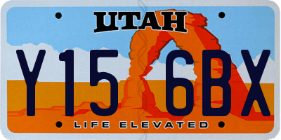 UT license plate Y156BX