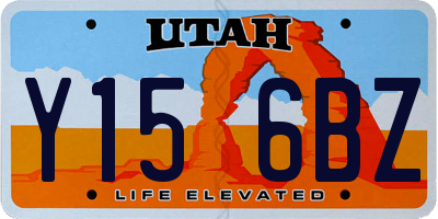 UT license plate Y156BZ