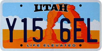 UT license plate Y156EL