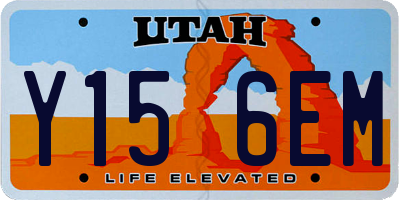 UT license plate Y156EM