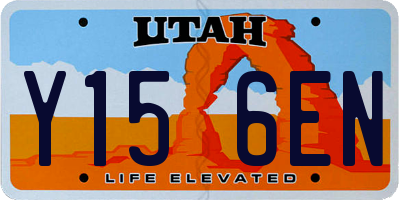UT license plate Y156EN
