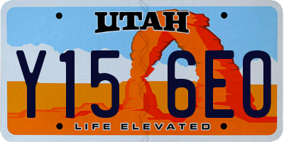 UT license plate Y156EO