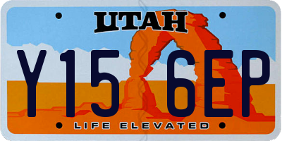 UT license plate Y156EP