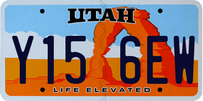 UT license plate Y156EW