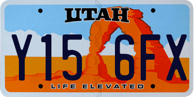 UT license plate Y156FX