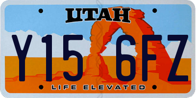 UT license plate Y156FZ