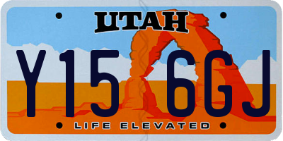 UT license plate Y156GJ