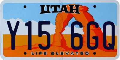 UT license plate Y156GQ