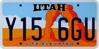 UT license plate Y156GU