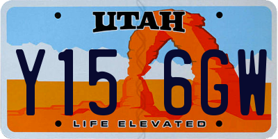 UT license plate Y156GW