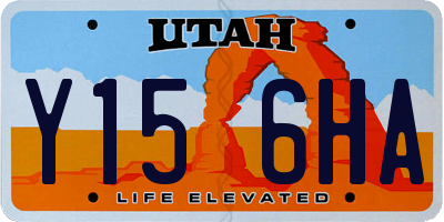 UT license plate Y156HA