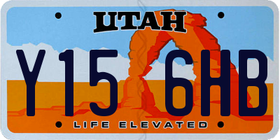 UT license plate Y156HB