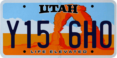 UT license plate Y156HO