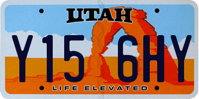 UT license plate Y156HY