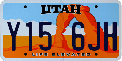 UT license plate Y156JH