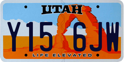 UT license plate Y156JW