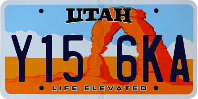UT license plate Y156KA