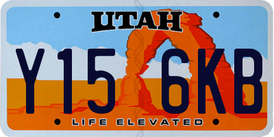 UT license plate Y156KB