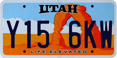 UT license plate Y156KW