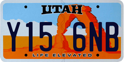 UT license plate Y156NB