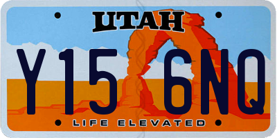 UT license plate Y156NQ