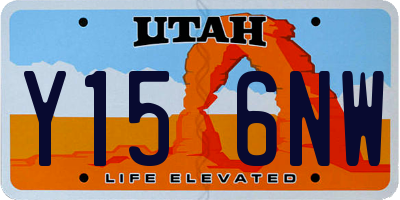 UT license plate Y156NW