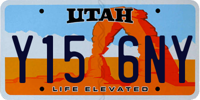 UT license plate Y156NY