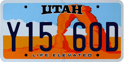 UT license plate Y156OD