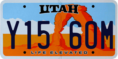 UT license plate Y156OM