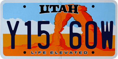 UT license plate Y156OW
