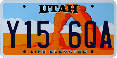UT license plate Y156QA