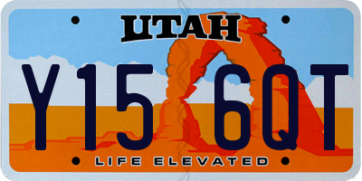 UT license plate Y156QT