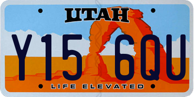 UT license plate Y156QU