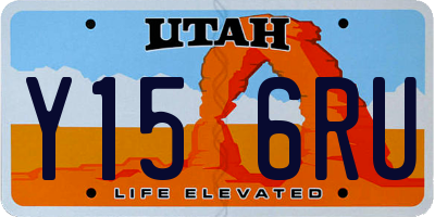 UT license plate Y156RU