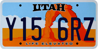 UT license plate Y156RZ