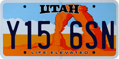 UT license plate Y156SN