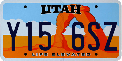 UT license plate Y156SZ