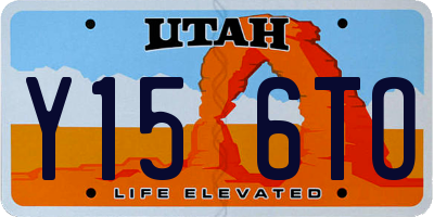 UT license plate Y156TO