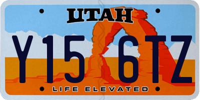 UT license plate Y156TZ