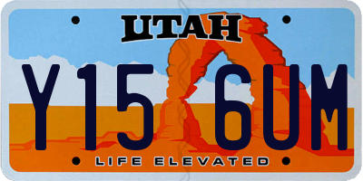 UT license plate Y156UM