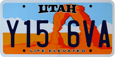 UT license plate Y156VA