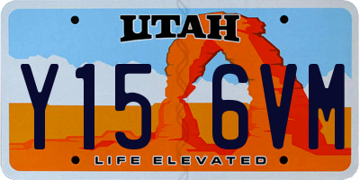 UT license plate Y156VM