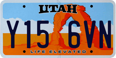 UT license plate Y156VN