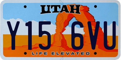 UT license plate Y156VU
